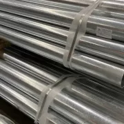 steel pipes on wooden logs-galery