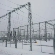 Сталеві портали відкритих розподільчих пристроїв під відкритим небом взимку-galery