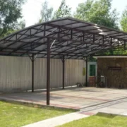 Металеві навіси для автомобілів під кутом-galery